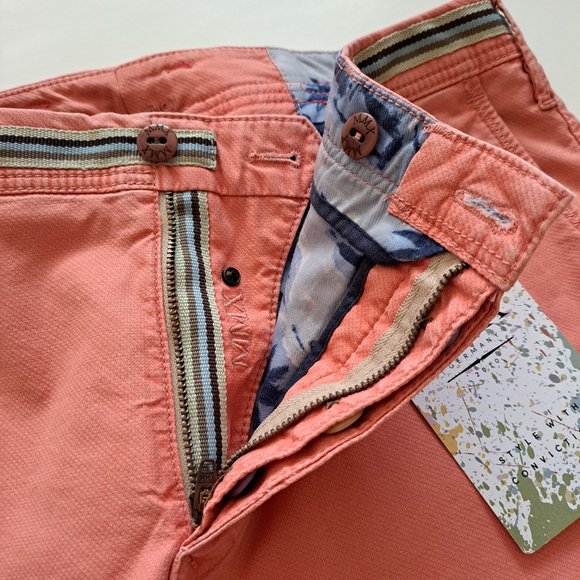 Men's MMX Germany Orange Shorts with Beads Size 34 / 32 - Picture 4 of 14